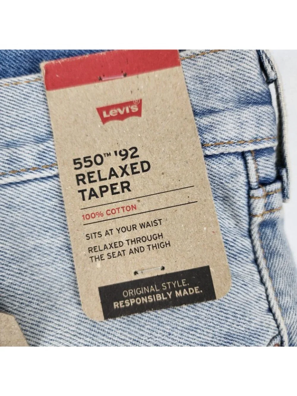 Levis 550 '92 Jeans Mens 32x29 Relaxed Taper Stained Distressed New